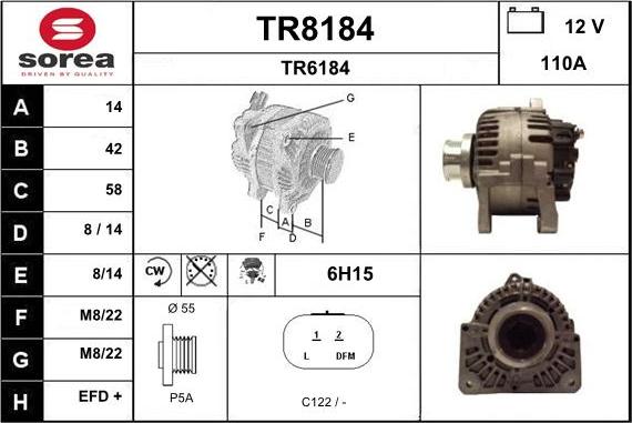 SNRA TR8184 - Alternateur cwaw.fr