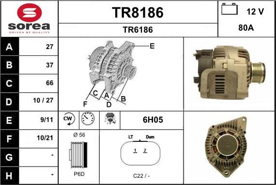 SNRA TR8186 - Alternateur cwaw.fr