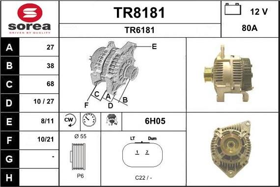 SNRA TR8181 - Alternateur cwaw.fr