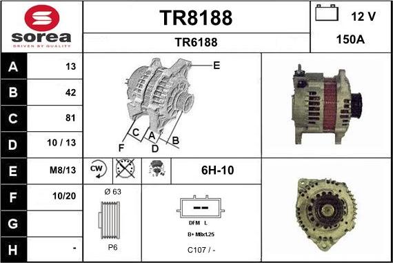 SNRA TR8188 - Alternateur cwaw.fr