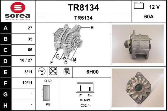 SNRA TR8134 - Alternateur cwaw.fr