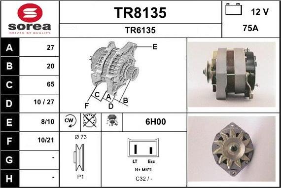 SNRA TR8135 - Alternateur cwaw.fr