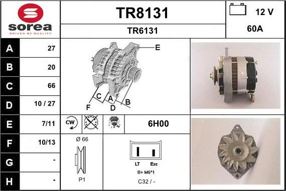 SNRA TR8131 - Alternateur cwaw.fr