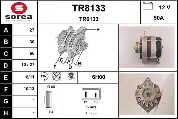 SNRA TR8133 - Alternateur cwaw.fr