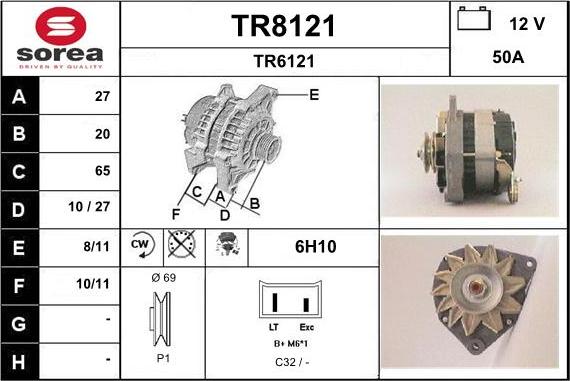 SNRA TR8121 - Alternateur cwaw.fr