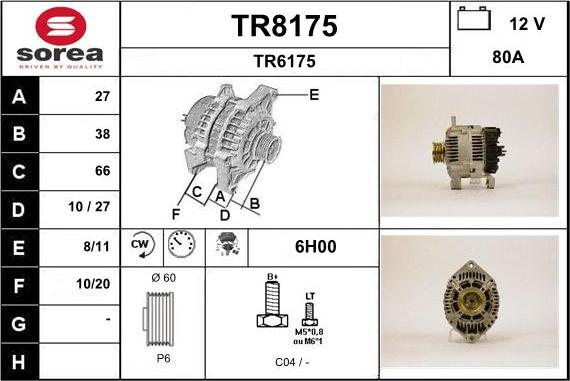 SNRA TR8175 - Alternateur cwaw.fr