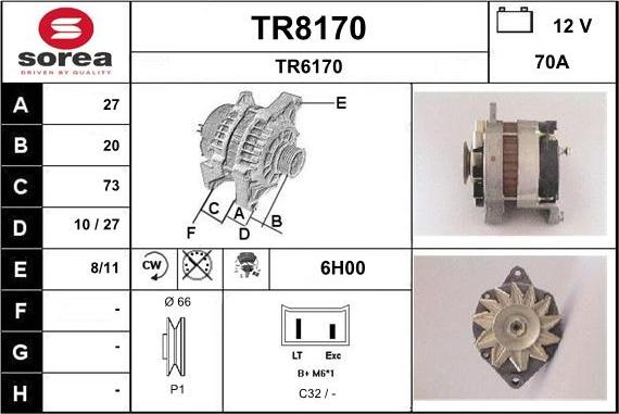 SNRA TR8170 - Alternateur cwaw.fr