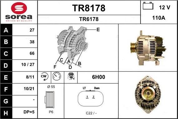 SNRA TR8178 - Alternateur cwaw.fr