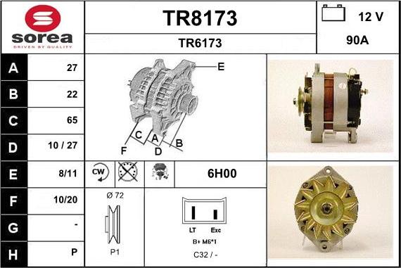 SNRA TR8173 - Alternateur cwaw.fr