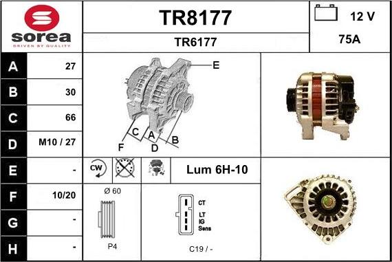 SNRA TR8177 - Alternateur cwaw.fr