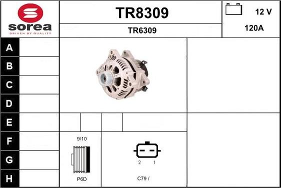 SNRA TR8309 - Alternateur cwaw.fr