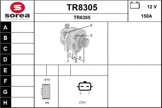 SNRA TR8305 - Alternateur cwaw.fr