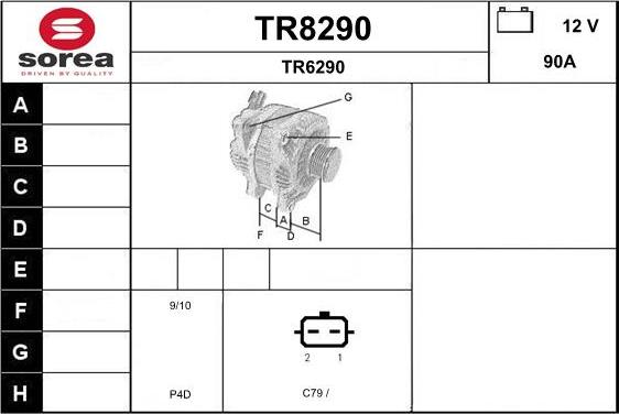 SNRA TR8290 - Alternateur cwaw.fr