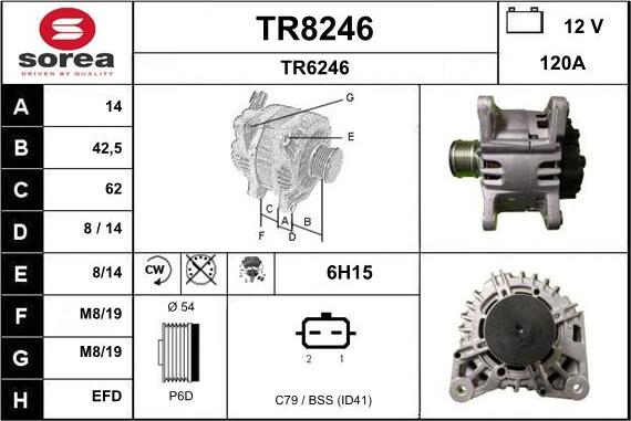 SNRA TR8246 - Alternateur cwaw.fr