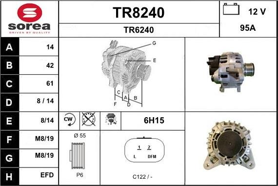 SNRA TR8240 - Alternateur cwaw.fr