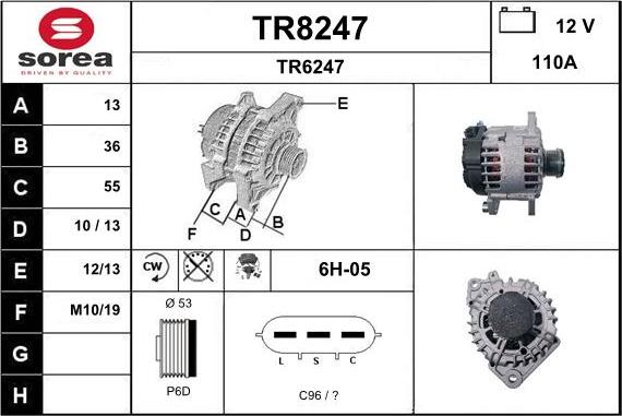 SNRA TR8247 - Alternateur cwaw.fr