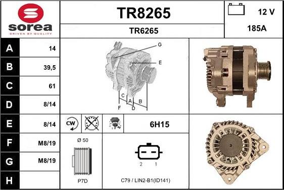 SNRA TR8265 - Alternateur cwaw.fr