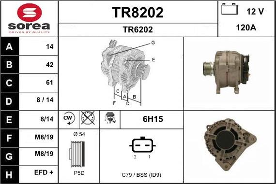 SNRA TR8202 - Alternateur cwaw.fr