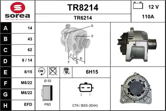 SNRA TR8214 - Alternateur cwaw.fr