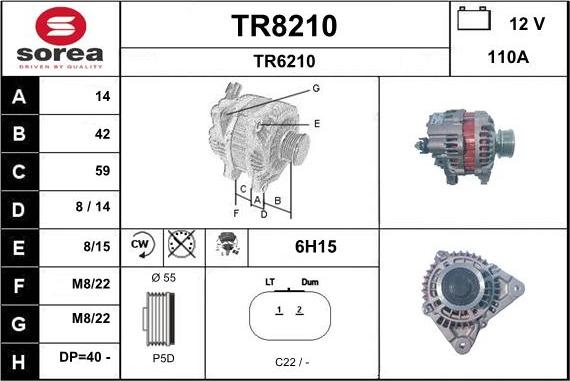 SNRA TR8210 - Alternateur cwaw.fr