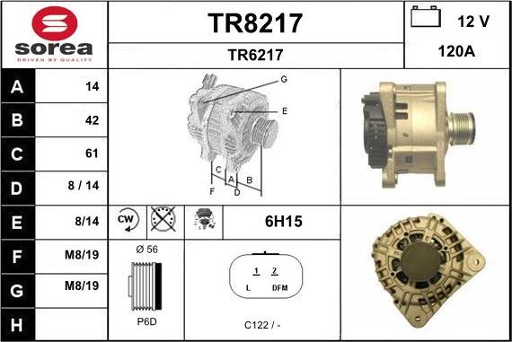 SNRA TR8217 - Alternateur cwaw.fr