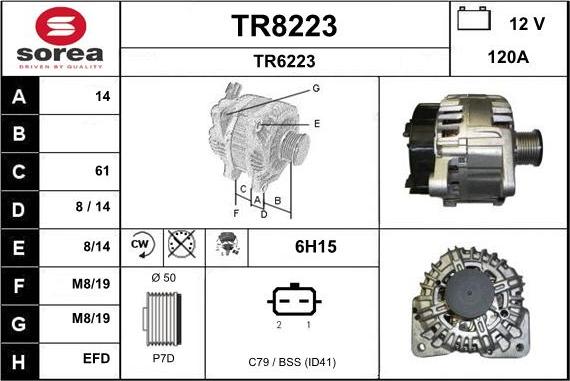 SNRA TR8223 - Alternateur cwaw.fr