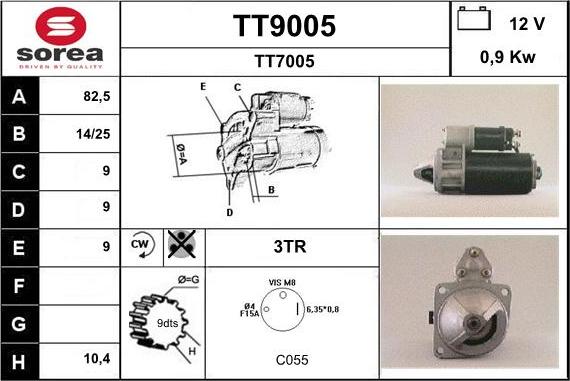 SNRA TT9005 - Démarreur cwaw.fr