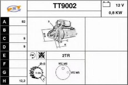 SNRA TT9002 - Démarreur cwaw.fr