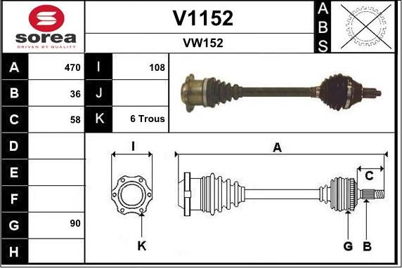 SNRA V1152 - Arbre de transmission cwaw.fr