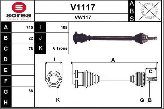 SNRA V1117 - Arbre de transmission cwaw.fr