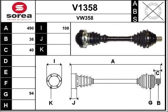 SNRA V1358 - Arbre de transmission cwaw.fr