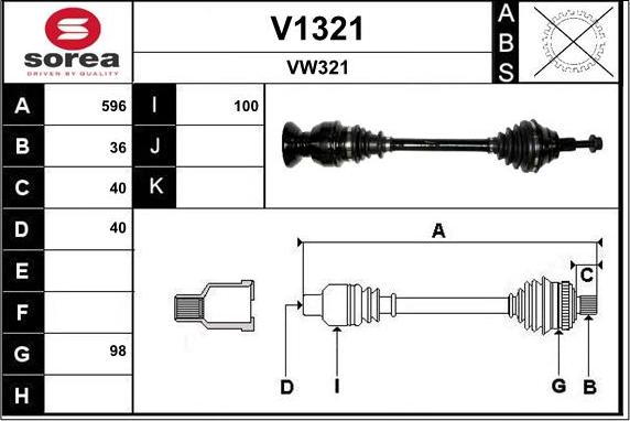 SNRA V1321 - Arbre de transmission cwaw.fr