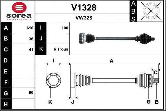 SNRA V1328 - Arbre de transmission cwaw.fr