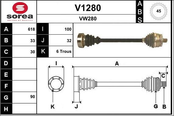 SNRA V1280 - Arbre de transmission cwaw.fr