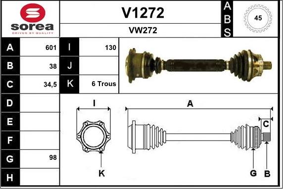 SNRA V1272 - Arbre de transmission cwaw.fr