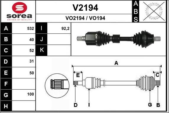 SNRA V2194 - Arbre de transmission cwaw.fr