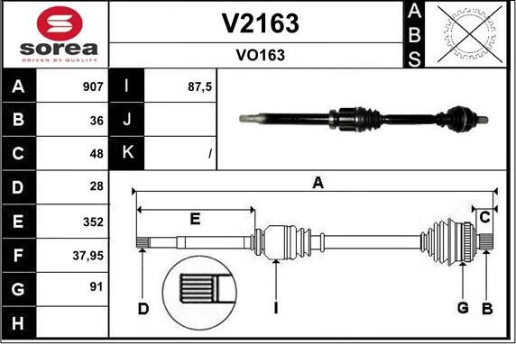 SNRA V2163 - Arbre de transmission cwaw.fr