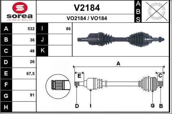 SNRA V2184 - Arbre de transmission cwaw.fr