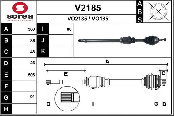 SNRA V2185 - Arbre de transmission cwaw.fr