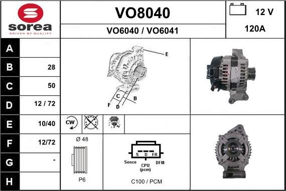 SNRA VO8040 - Alternateur cwaw.fr