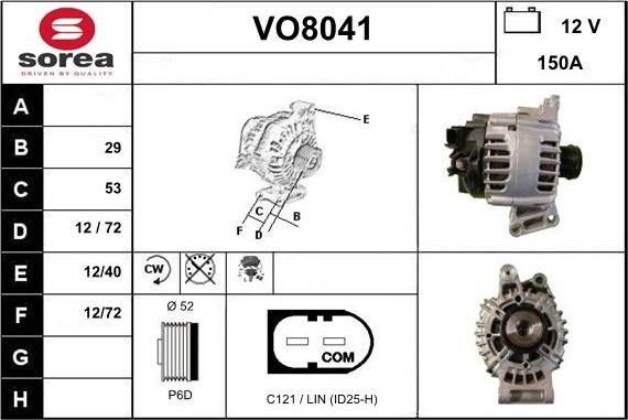 SNRA VO8041 - Alternateur cwaw.fr