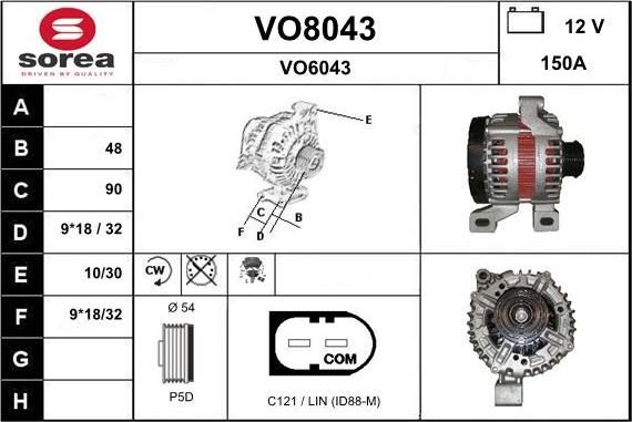 SNRA VO8043 - Alternateur cwaw.fr