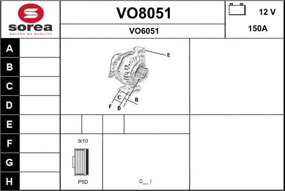 SNRA VO8051 - Alternateur cwaw.fr