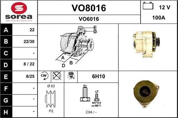 SNRA VO8016 - Alternateur cwaw.fr