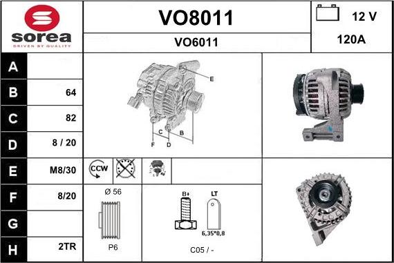 SNRA VO8011 - Alternateur cwaw.fr