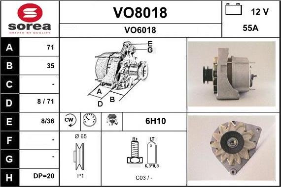 SNRA VO8018 - Alternateur cwaw.fr