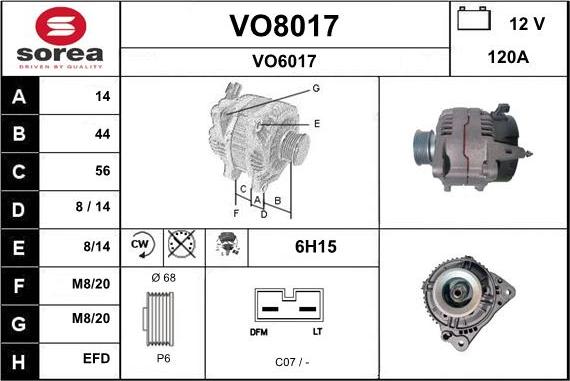 SNRA VO8017 - Alternateur cwaw.fr