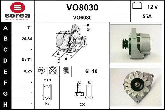 SNRA VO8030 - Alternateur cwaw.fr