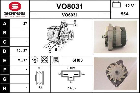 SNRA VO8031 - Alternateur cwaw.fr