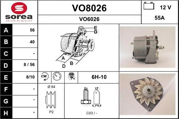 SNRA VO8026 - Alternateur cwaw.fr